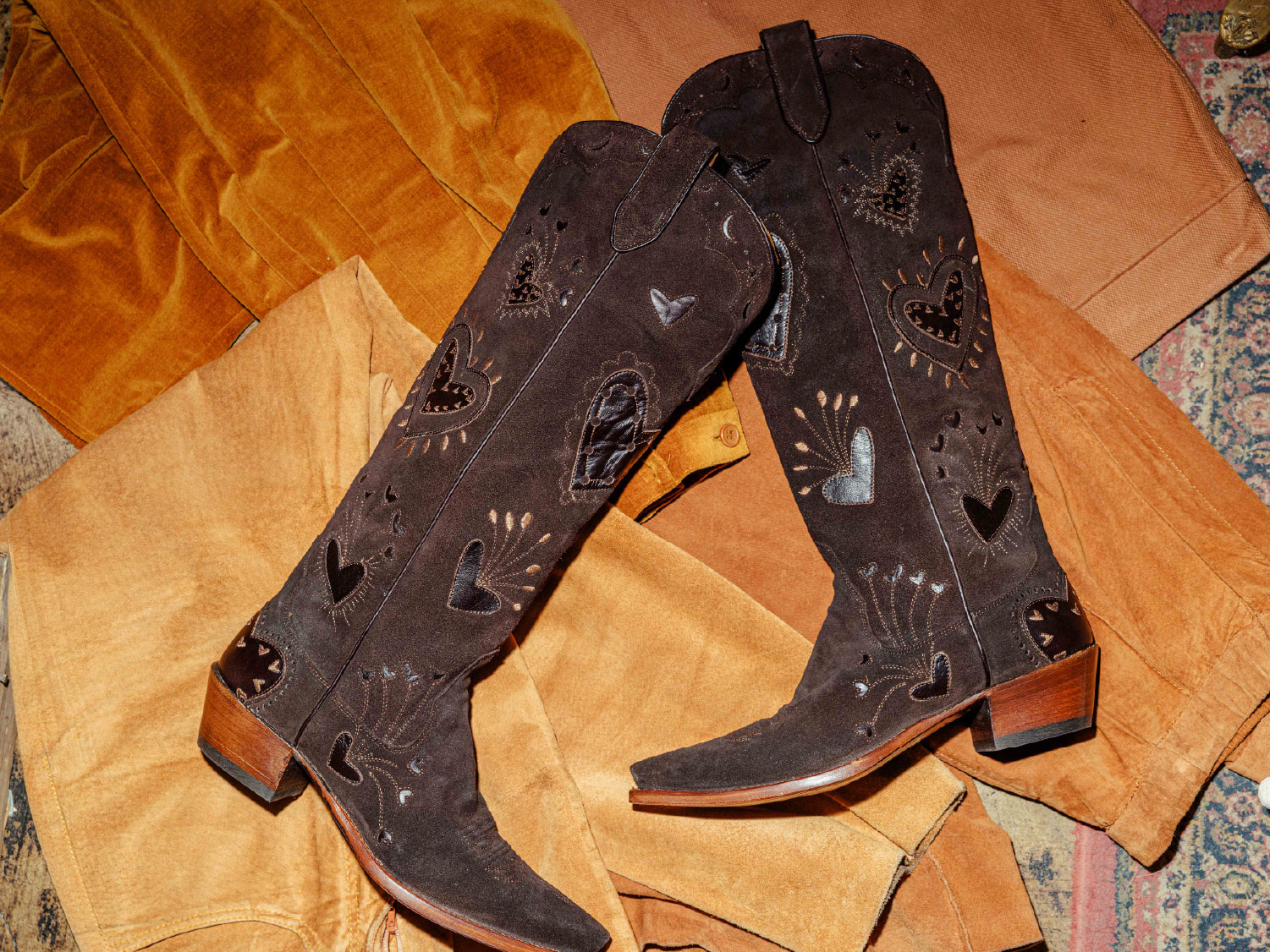 Lilly - Chocolate Suede | Luxury Fashion Women's Cowboy Boot | Miron Crosby