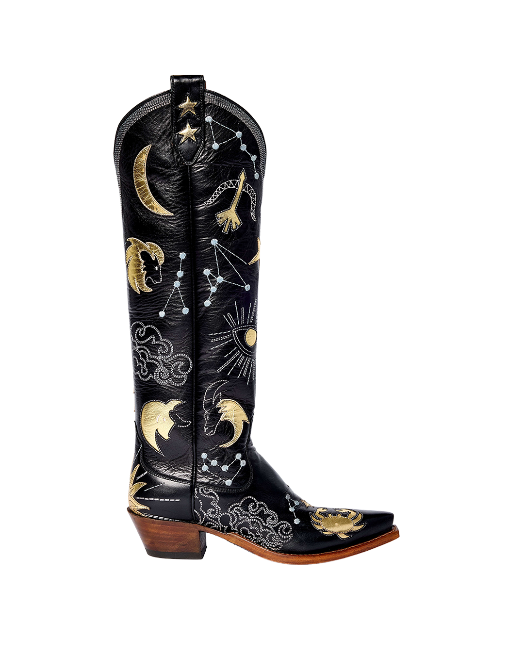 Celeste Black Luxury Fashion Women's Cowboy Boots Miron Crosby