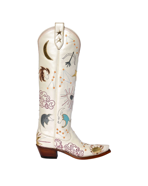 Celeste Pearlized Crème | Luxury Fashion Cowboy Boots | Miron Crosby