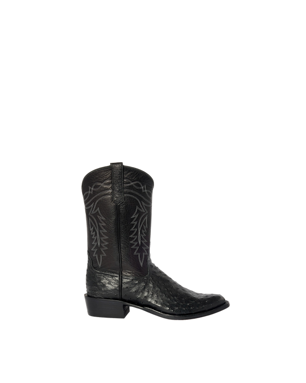 Coley Black Ostrich | Luxury Fashion Cowboy Boots | Miron Crosby
