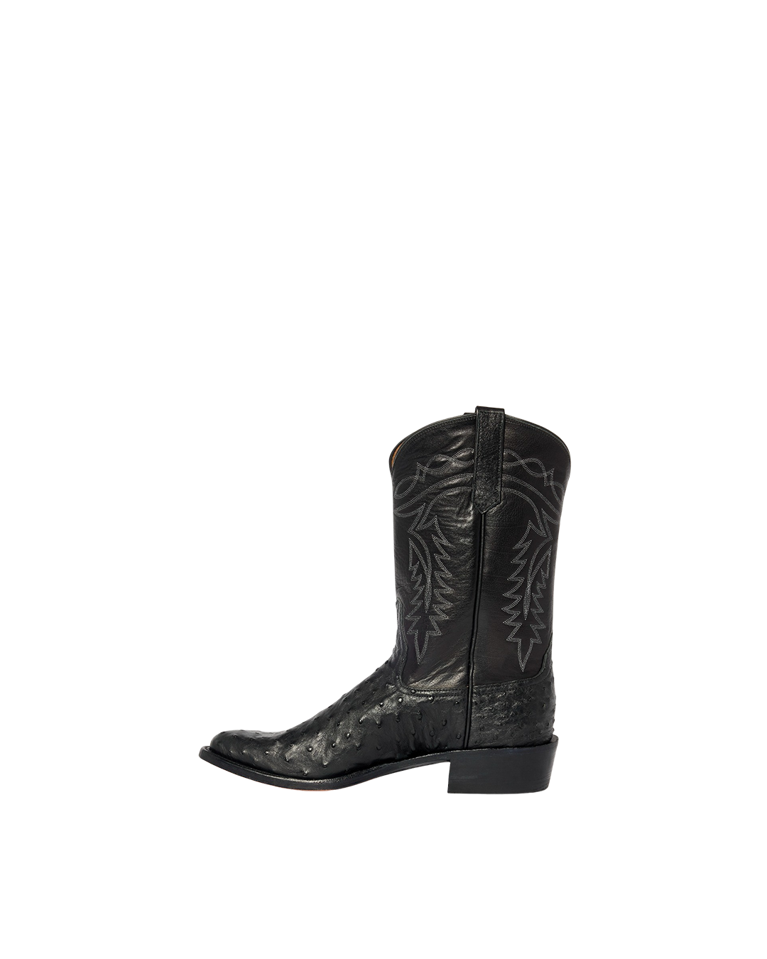Coley Black Ostrich | Luxury Fashion Cowboy Boots | Miron Crosby