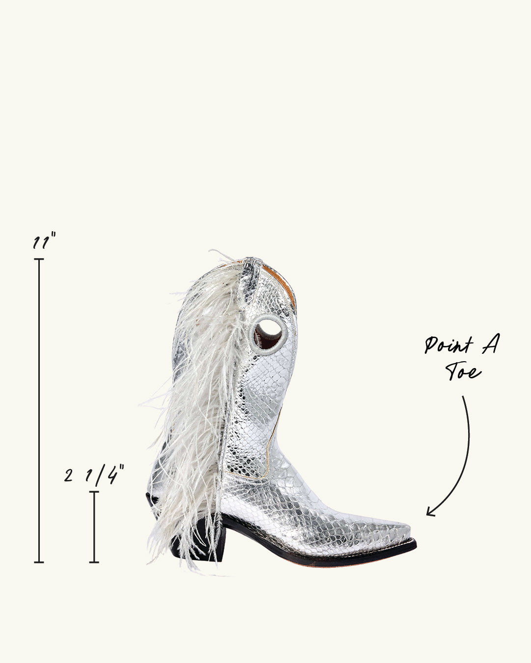 Crawford Metallic Silver Python | Luxury Fashion Women's Cowboy Boot | Miron Crosby