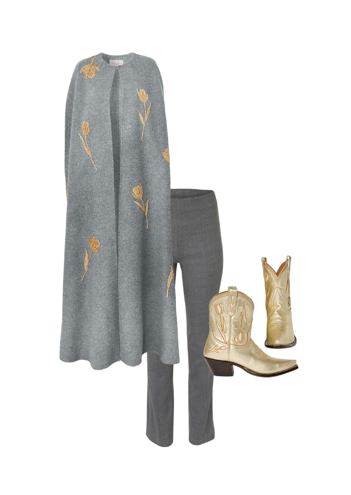 Georgia - Gold | Luxury Fashion Women's Cowboy Boot | Miron Crosby