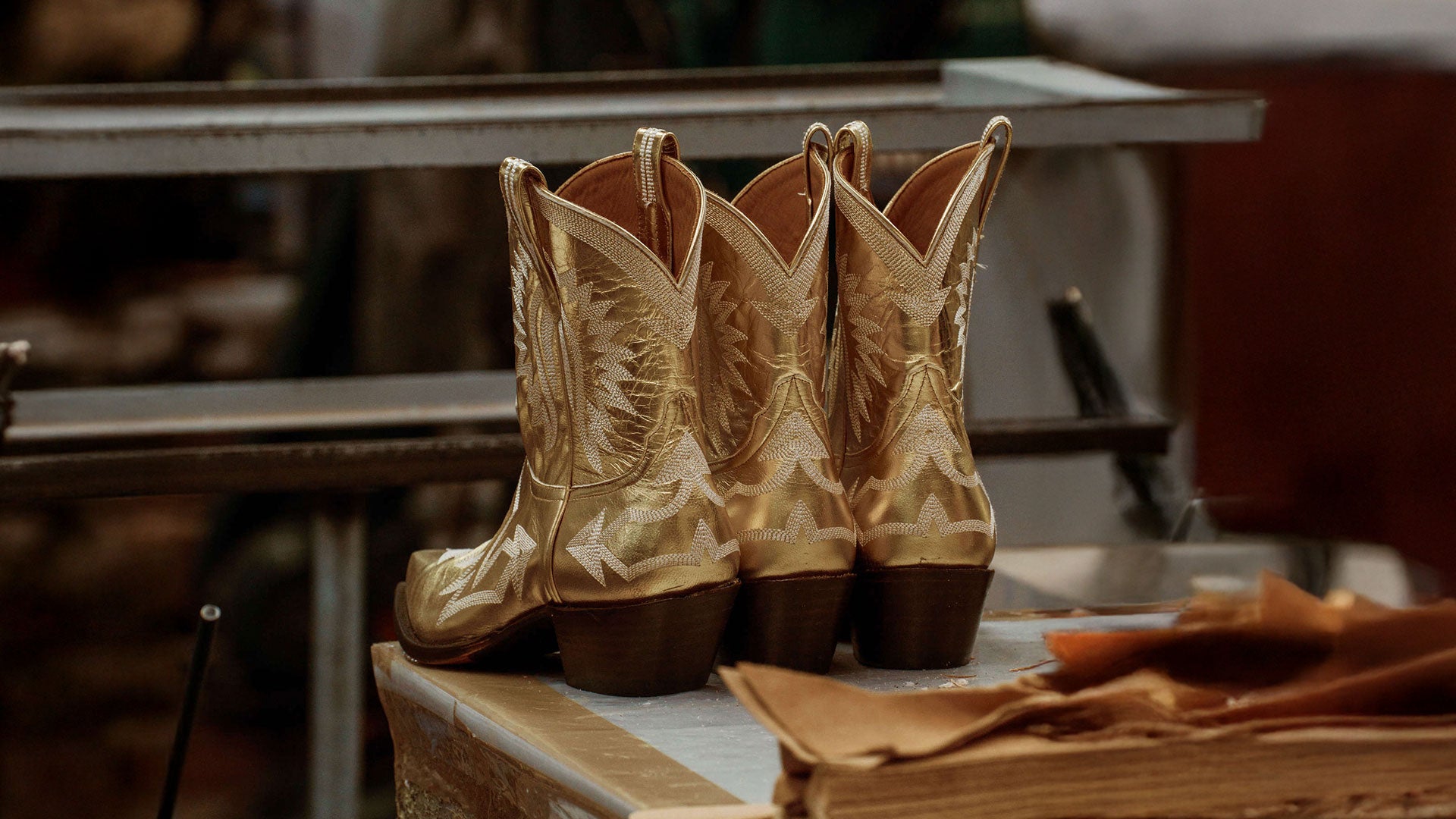 MC - Gold | Luxury Fashion Women's Cowboy Boot | Miron Crosby