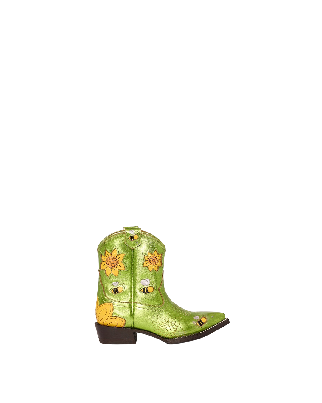 Iney Metallic Lime Green | Luxury Fashion Kid's Cowboy Boots