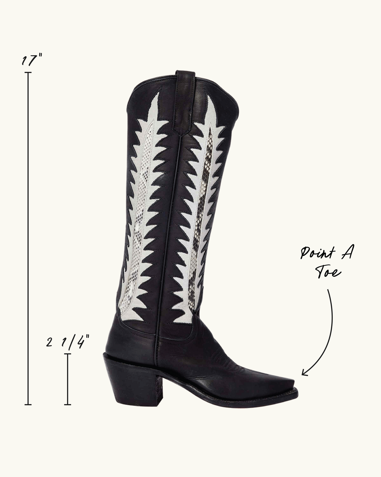Kate Black Luxury Fashion Cowboy Boots | Miron Crosby