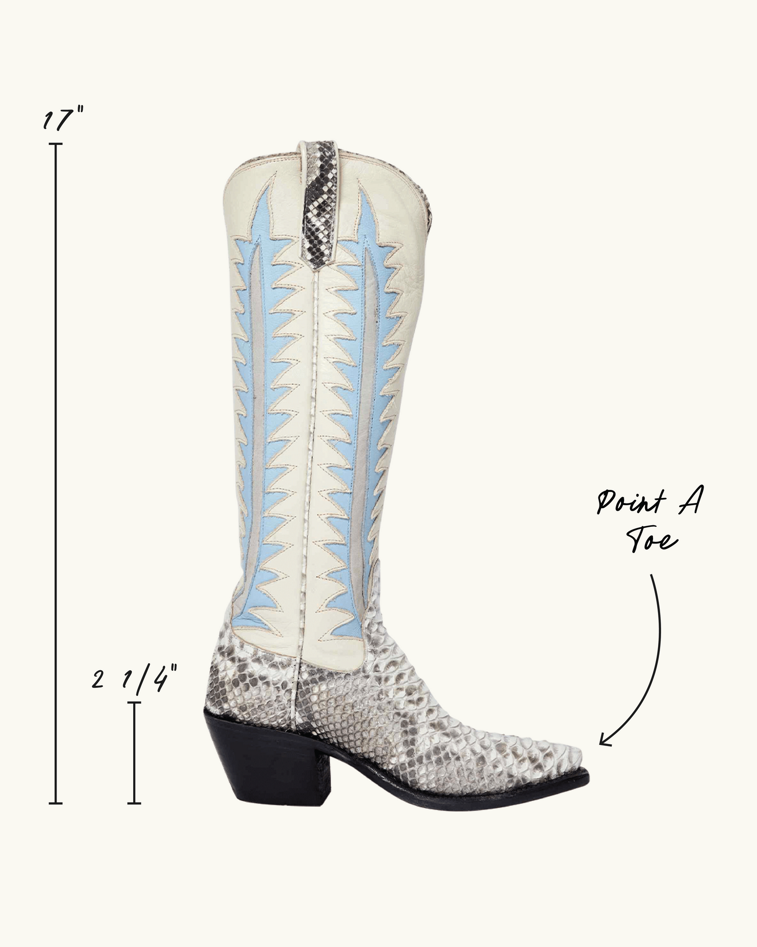 Kate Crème Luxury Fashion Cowboy Boots | Miron Crosby