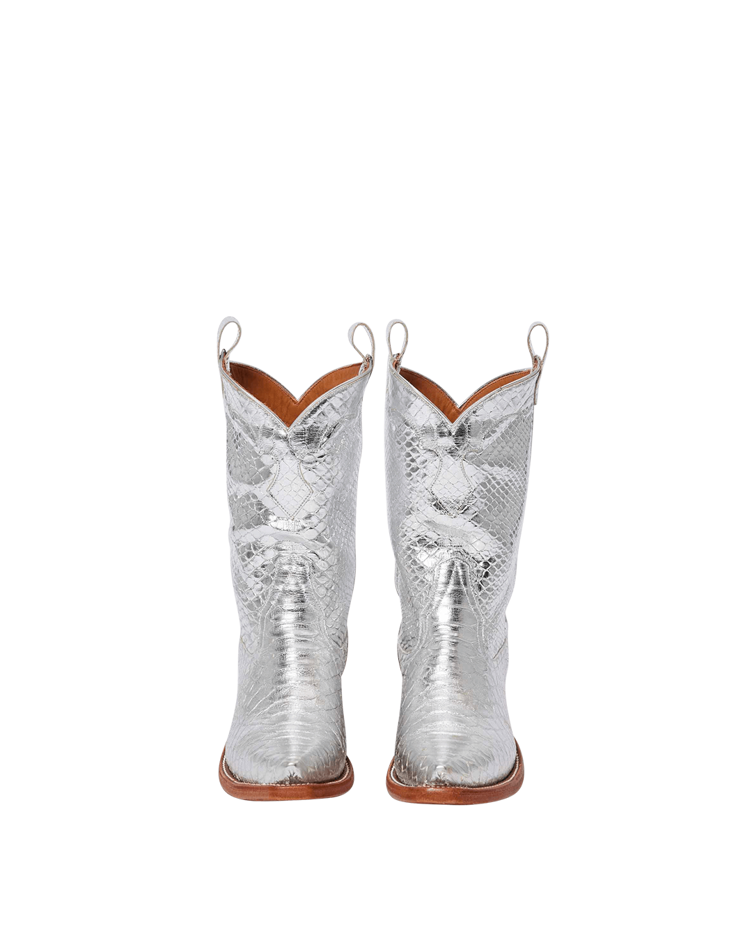 Kerri Metallic Silver Python Women&