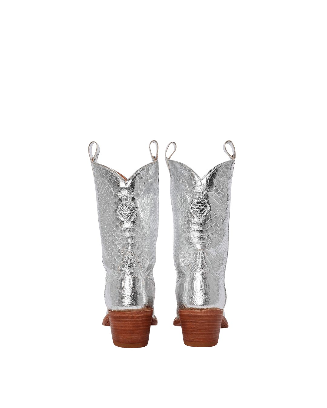 Kerri Metallic Silver Python Women&