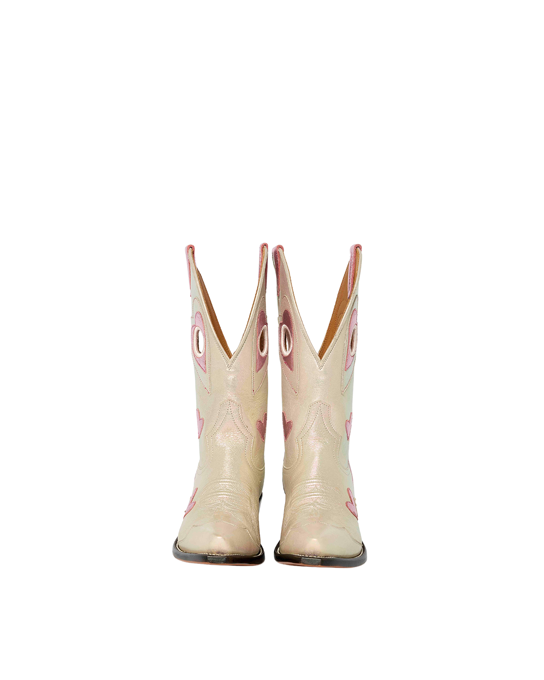 Lucy Iridescent Light Pink Luxury Fashion Cowboy Boots | Miron Crosby