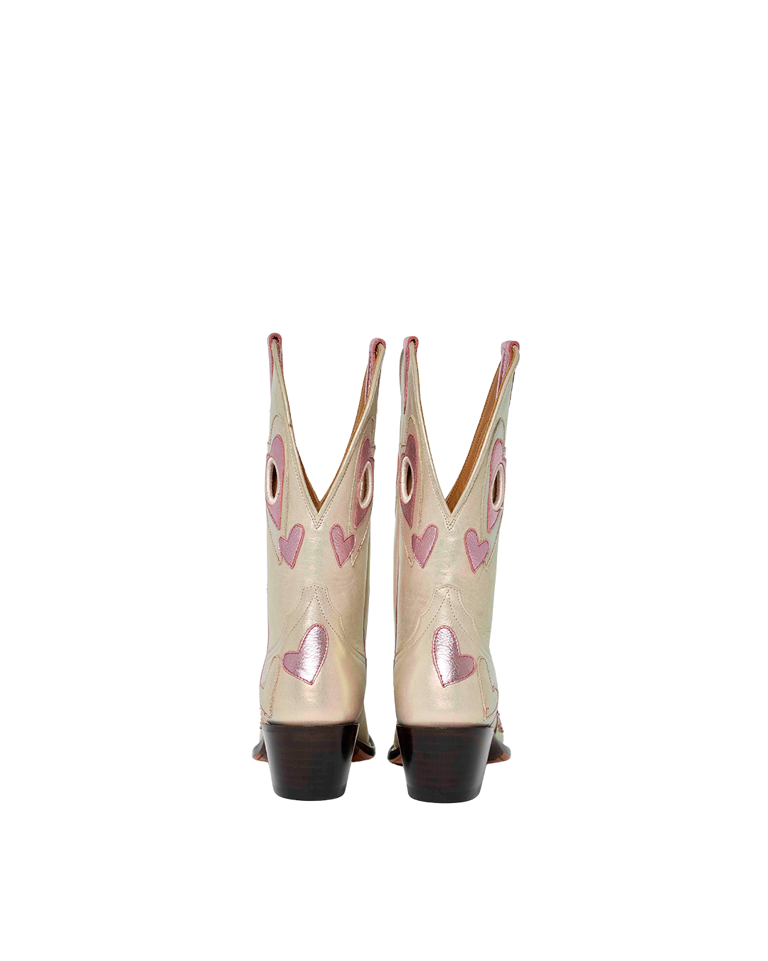 Lucy Iridescent Light Pink Luxury Fashion Cowboy Boots | Miron Crosby
