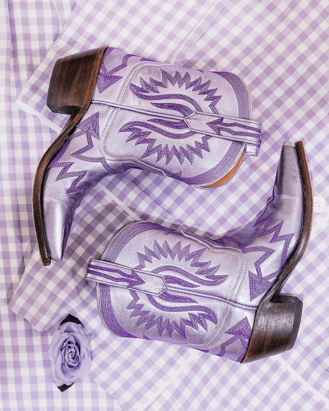 Maggie Metallic Lavender Women&