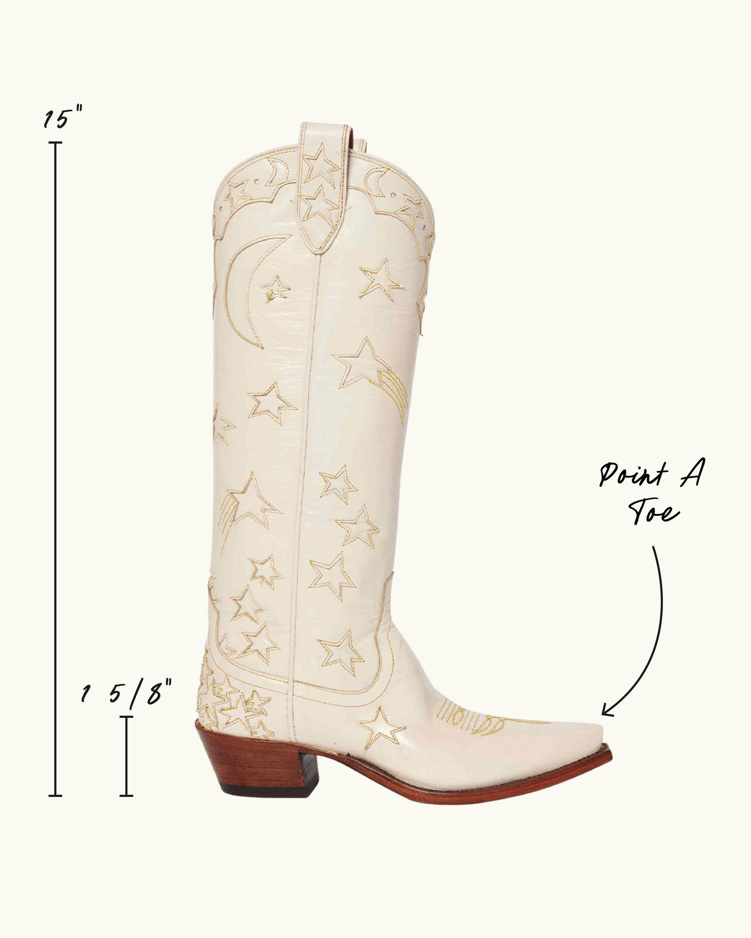 Margretta Crème Luxury Fashion Cowboy Boots | Miron Crosby