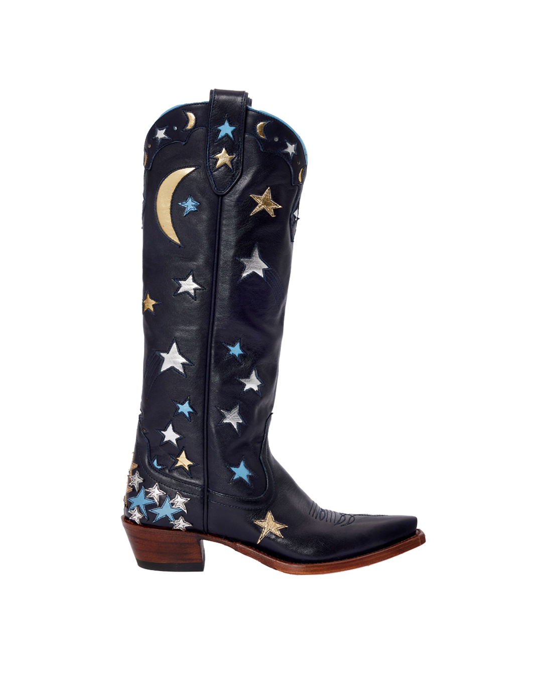 Margretta Navy Luxury Fashion Women's Cowboy Boots Miron Crosby