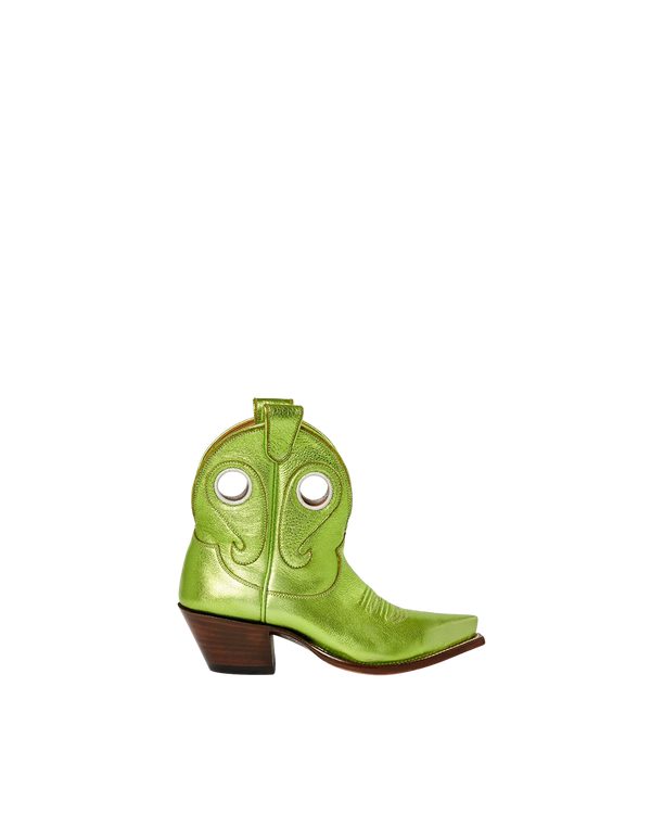 Marianne Metallic Lime Green | Luxury Fashion Women's Cowboy Boot | Miron Crosby