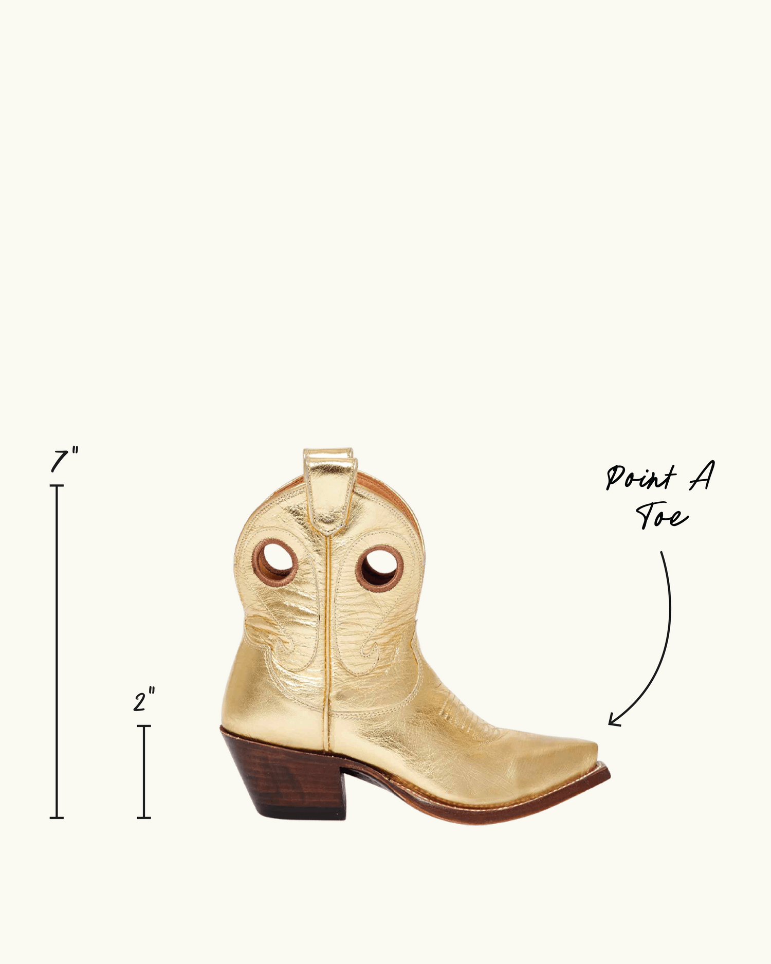 Marianne Metallic Gold Luxury Fashion Cowboy Boots | Miron Crosby