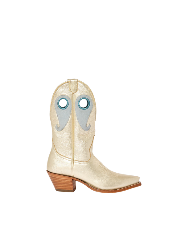 Molly Metallic Champagne | Luxury Fashion Women's Cowboy Boot | Miron Crosby