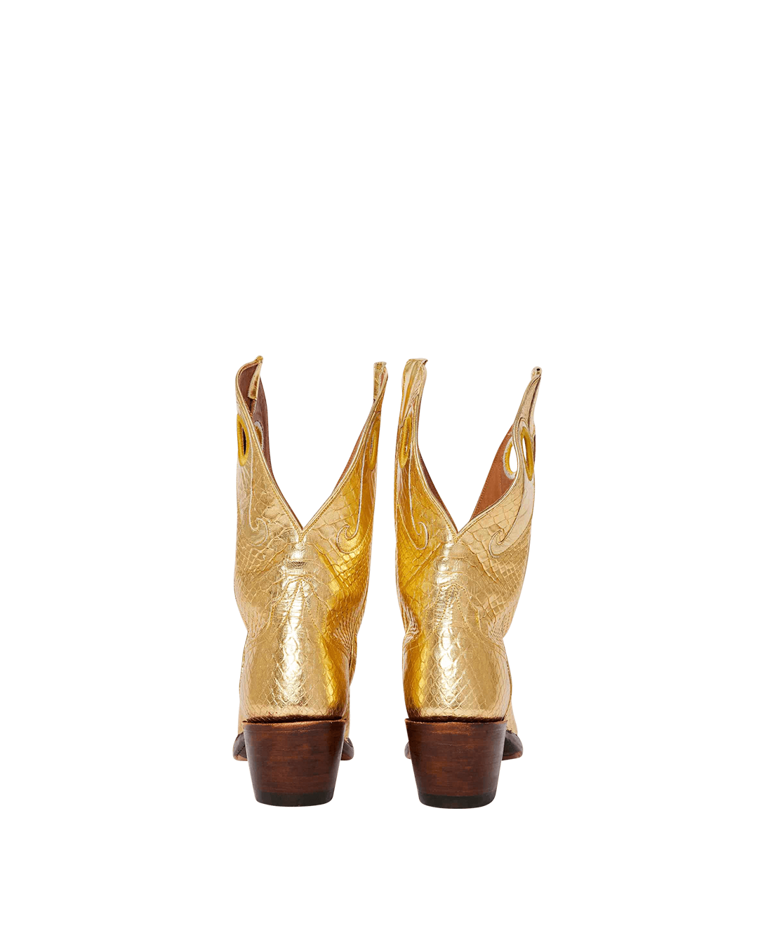 Molly Metallic Gold Python Women&