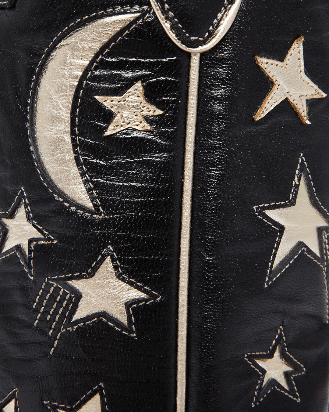 Rush Black/Pale Gold Luxury Fashion Cowboy Boots | Miron Crosby
