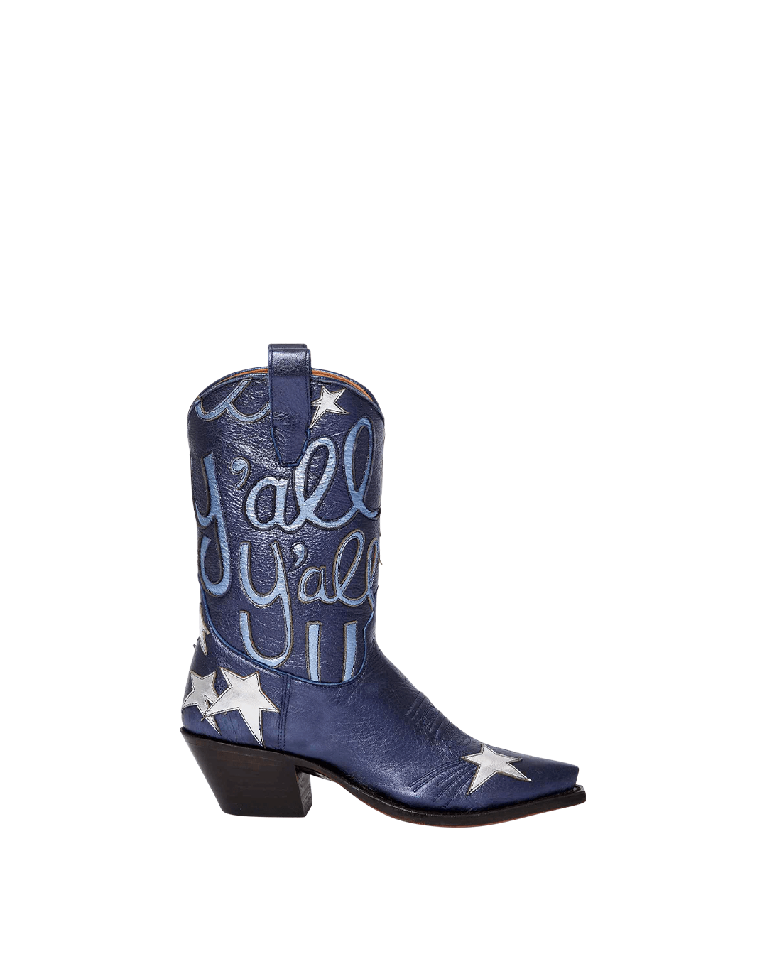 Sophie Metallic Navy | Luxury Fashion Women’s Cowboy Boots | Miron