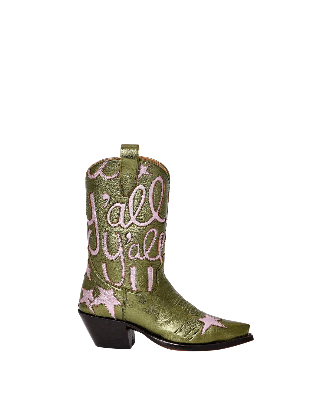 Sophie Metallic Olive Luxury Fashion Women's Cowboy Boots