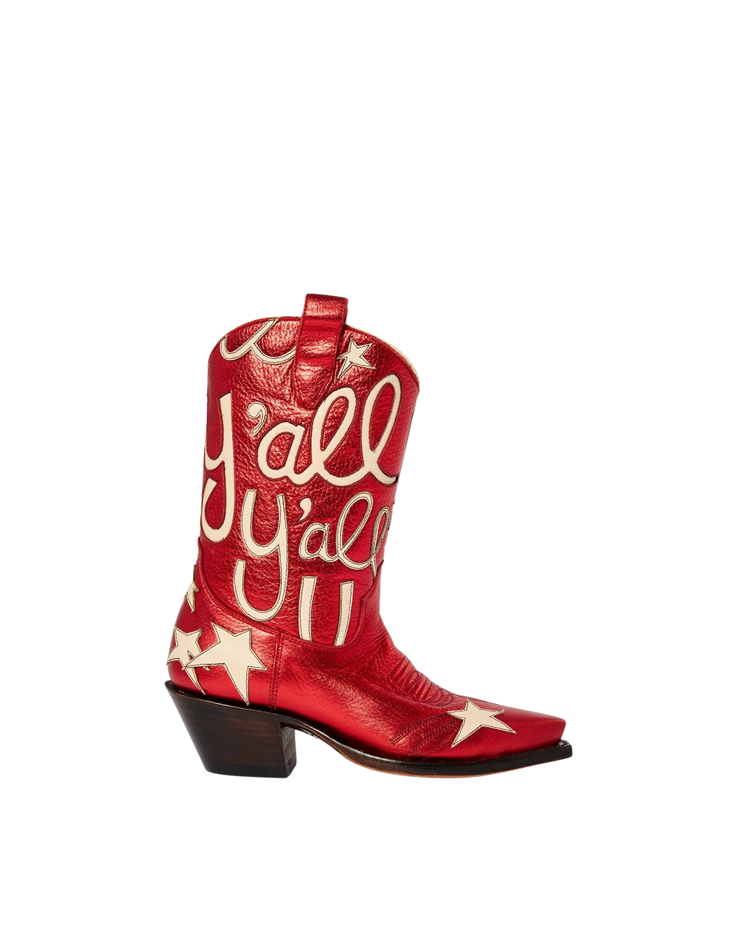 Sophie Metallic Red Luxury Fashion Cowboy Boots | Miron Crosby