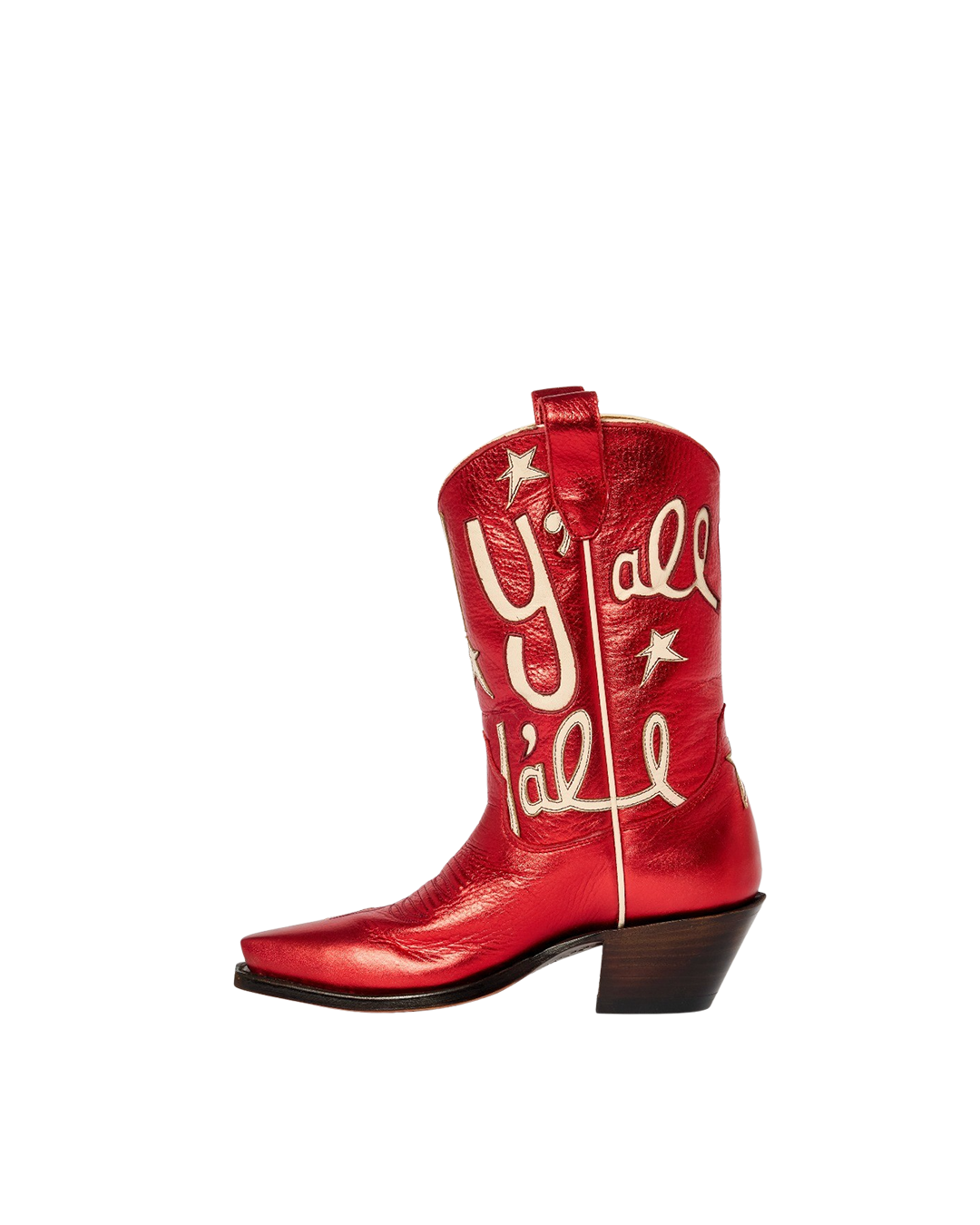 Sophie Metallic Red Luxury Fashion Cowboy Boots | Miron Crosby