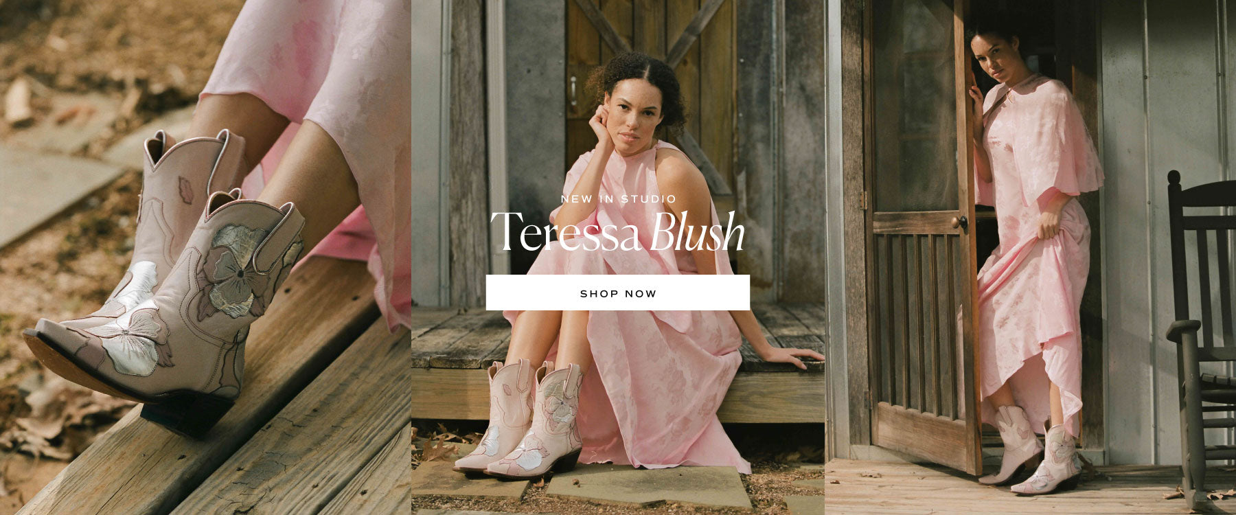 Teressa - Blush | Luxury Fashion Women's Cowboy Boot | Miron Crosby