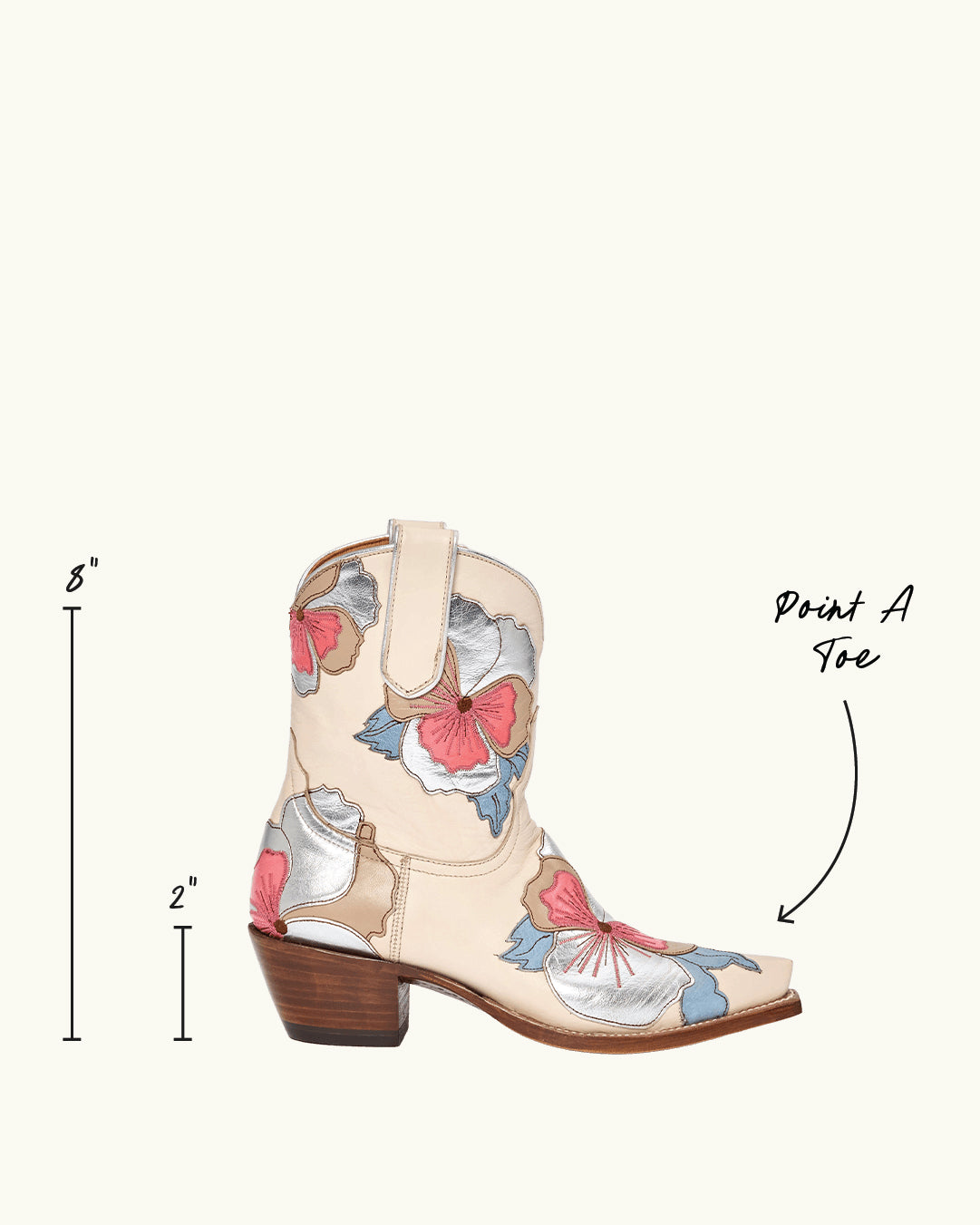 Teressa Creme | Luxury Fashion Women's Cowboy Boot | Miron Crosby