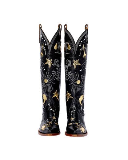 Celeste Black | Luxury Fashion Cowboy Boots | Miron Crosby