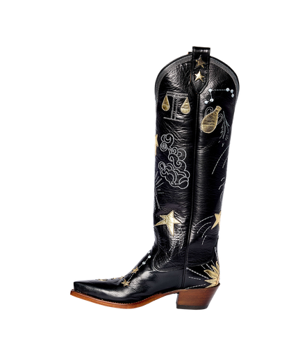 Celeste Black | Luxury Fashion Cowboy Boots | Miron Crosby