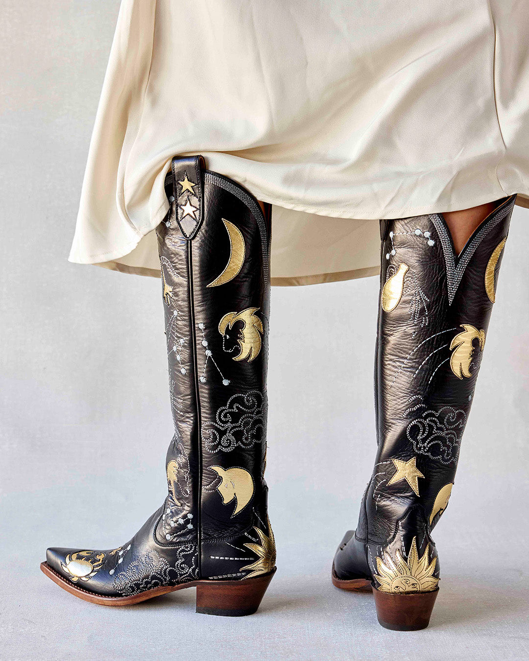 Celeste Black | Luxury Fashion Cowboy Boots | Miron Crosby