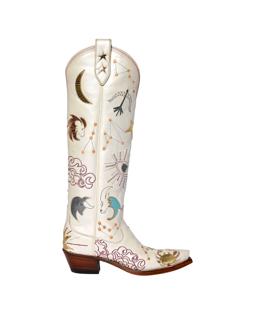 Celeste Pearlized Crème | Luxury Fashion Cowboy Boots | Miron Crosby