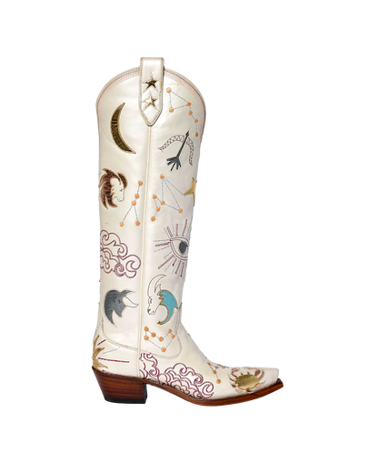 Celeste Pearlized Crème | Luxury Fashion Cowboy Boots | Miron Crosby