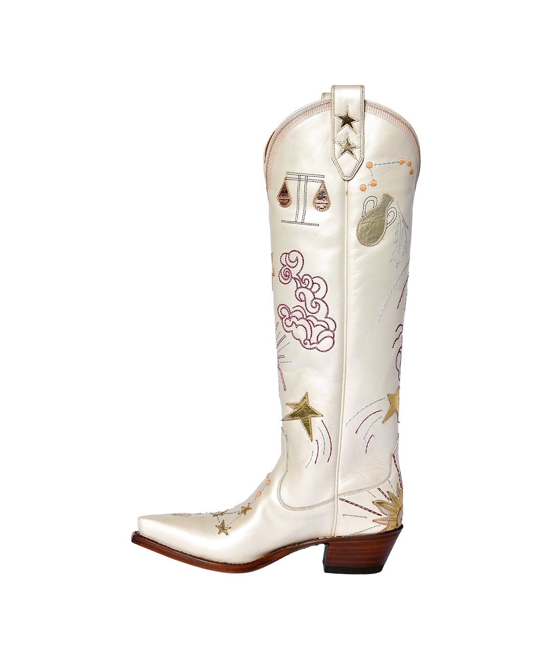 Celeste Pearlized Crème | Luxury Fashion Cowboy Boots | Miron Crosby