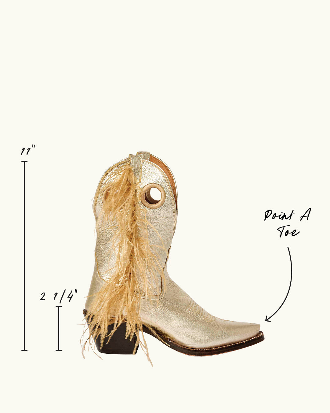 Crawford Champagne | Luxury Fashion Women's Cowboy Boot | Miron Crosby