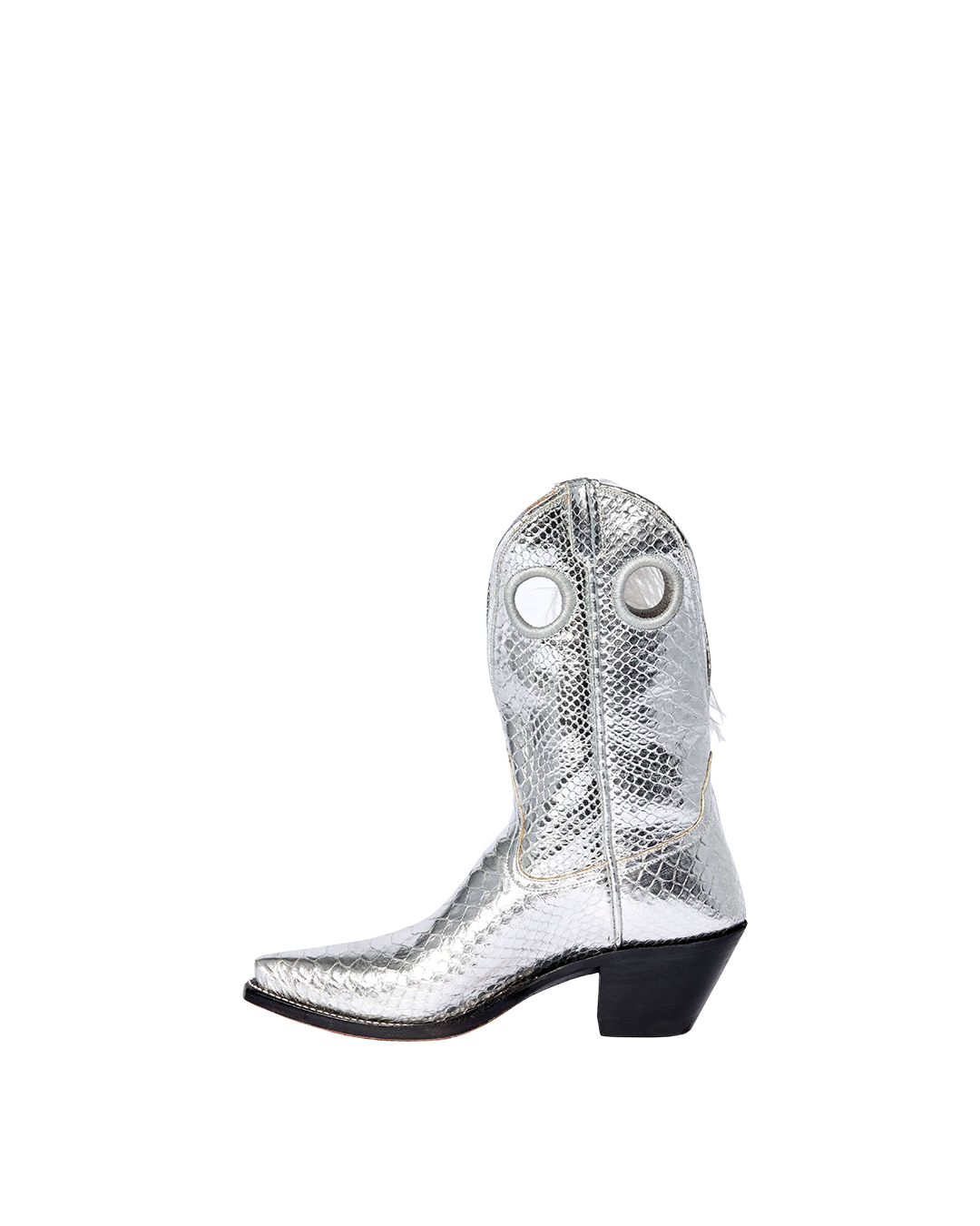 Crawford Metallic Silver Python | Women&