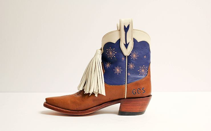 Miron Crosby women's little B blue cowboy boot. Miron Crosby is a cool, fashion-forward and trendy cowboy boot brand.