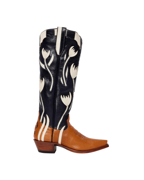 Dolly Navy | Luxury Fashion Women's Cowboy Boots | Miron Crosby