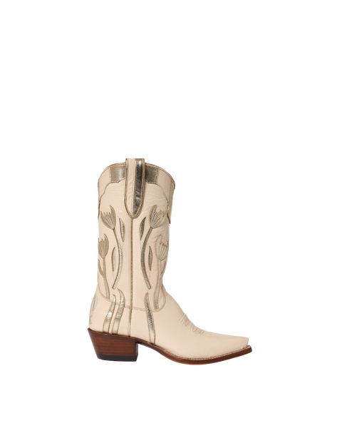 Dolly 2.0 Metallic Champagne | Luxury Fashion Women's Cowboy Boots