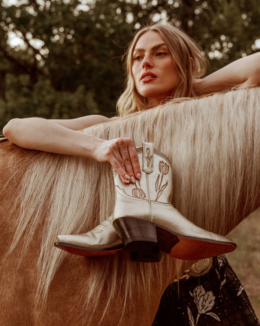 Georgia Metallic Gold | Carolina Herrera | Luxury Women's Fashion