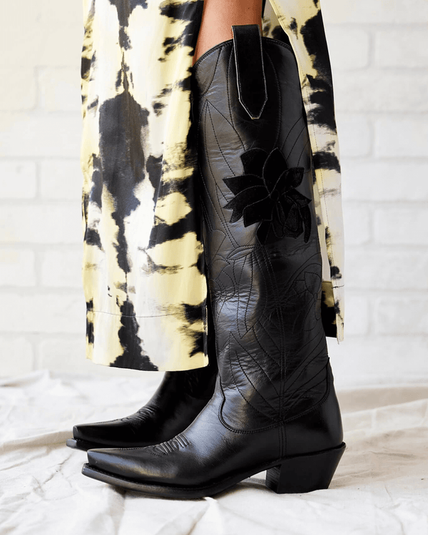 Kirstin Black Women's Luxury Fashion Cowboy Boots | Miron Crosby