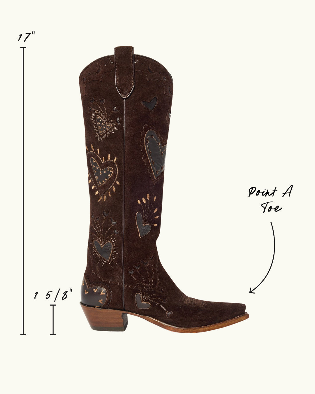 Lilly Chocolate Suede | Luxury Fashion Women's Cowboy Boot | Miron Crosby
