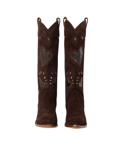 Lilly Chocolate Suede | Luxury Fashion Women&