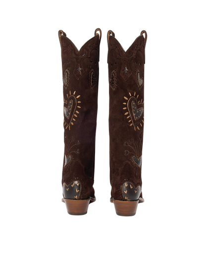 Lilly Chocolate Suede | Luxury Fashion Women&