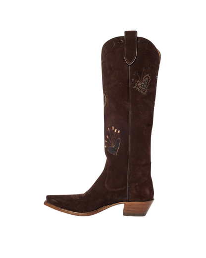 Lilly Chocolate Suede | Luxury Fashion Women&