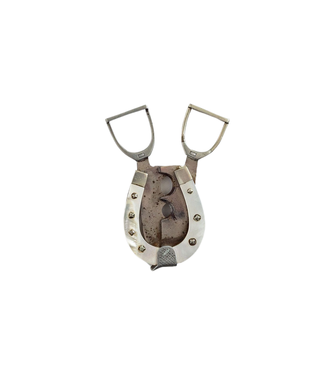 BAMxMC Vintage Mother of Pearl Horseshoe Cigar Cutter