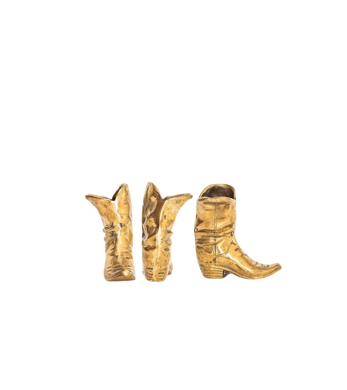 BAMxMC Vintage Brass Cowboy Boot
