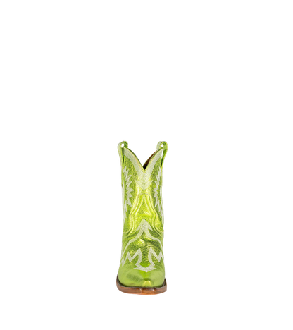 Maggie Metallic Lime Green