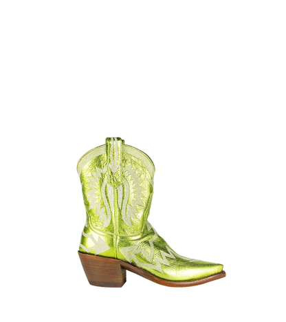 Maggie Metallic Lime Green